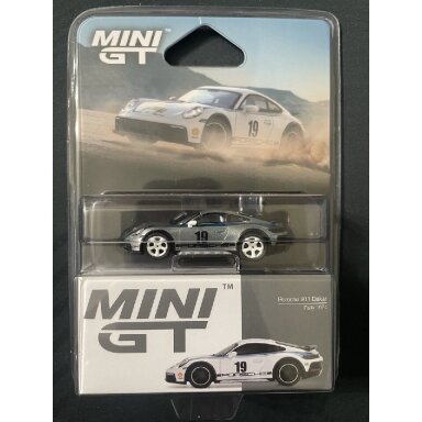 Mini GT 1/64 2024 Porsche 911 (992) Dakar Rally Design Package 74, Raw Metal Chase