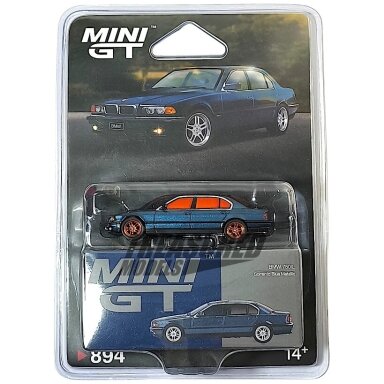 Mini GT 1/64 CHASE 1998 BMW IL (E38) Sorrento, blue metallic