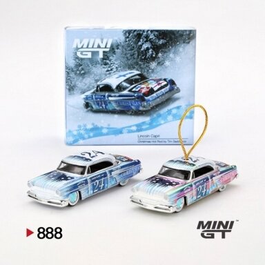 Mini GT 2024 Lincoln Capri Christmas Hot Rod By Tim Sadchikov Edition Limited, blue/white