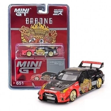 Mini GT Modeliukas LB Silhouette Works Nissan GT 35GT-RR Ver.1 *Barong*, black/red Mini GT Modeliukas LB Silhouette Works Nissan GT 35GT-RR Ver.1 *Barong*, black/red