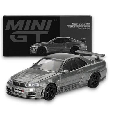 MINI GT Modeliukas 1/64 1999 Nissan Skyline GTR (R34), dark metal gray nismo crs (yra Sandėlyje)