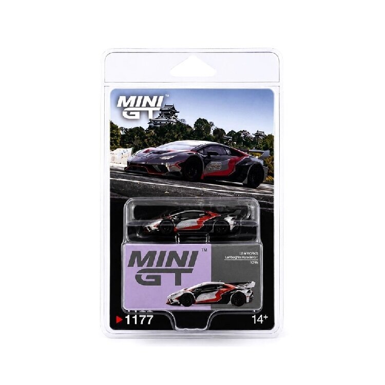 MINI GT Modeliukas 1/64 2025 Lamborghini Huracan GT Ronin, grey/red (yra Sandėlyje)