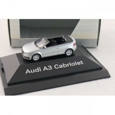 Modeliukas 1/87 2008 Audi A3 Cabriolet, silver (yra Sandėlyje)