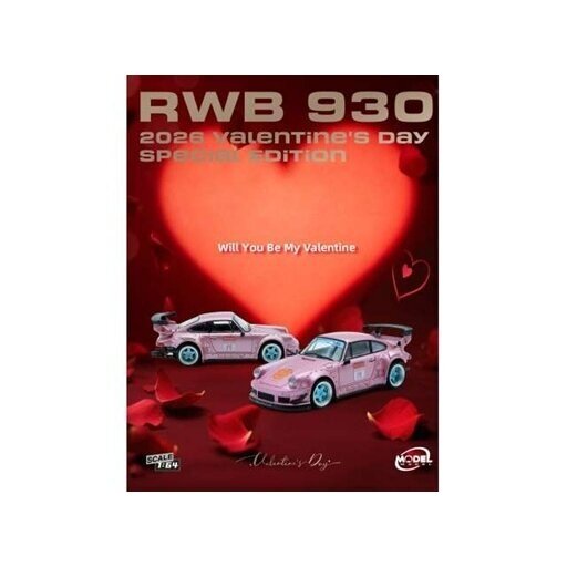 ModelModel Modeliukas Porsche RWB 930 Valentine's Day Version, pink ModelModel Modeliukas Porsche RWB 930 Valentine's Day Version, pink
