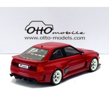 OttOmobile Miniatures 1/18 2021 Audi 80 Coupe Prior Design *Resin series*, red Otto
