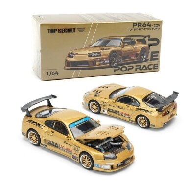 Pop Race Modeliukas 1/64 Top Secret GT300 Toyota Supra, gold