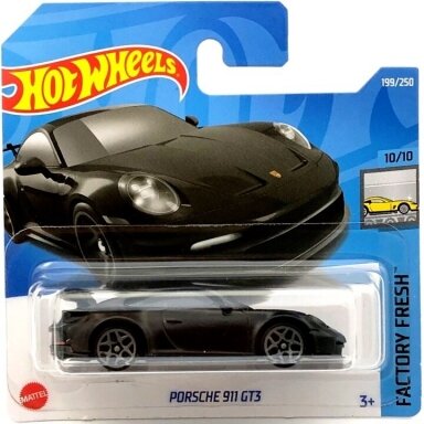 Hot Wheels Porsche 911 GT3 992 Black Matte 199 Short Card Hot Wheels Porsche 911 GT3 992 Black Matte 199 Short Card