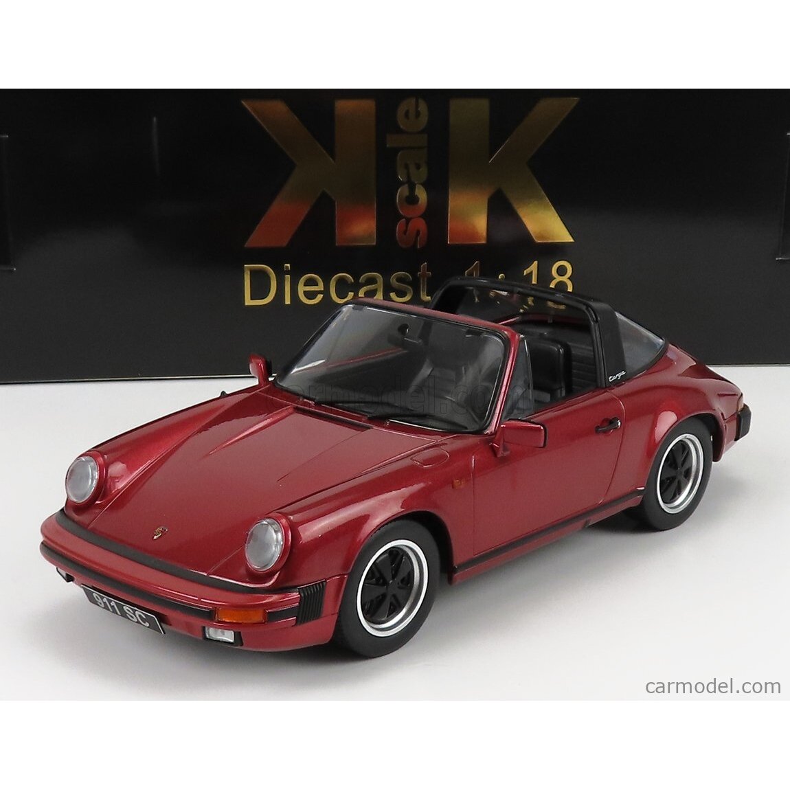 PRE-ORD3R KK Scale Modeliukas 1983 Porsche 911 SC Targa with extra Hardtop, red metallic PRE-ORD3R KK Scale Modeliukas 1983 Porsche 911 SC Targa with extra Hardtop, red metallic