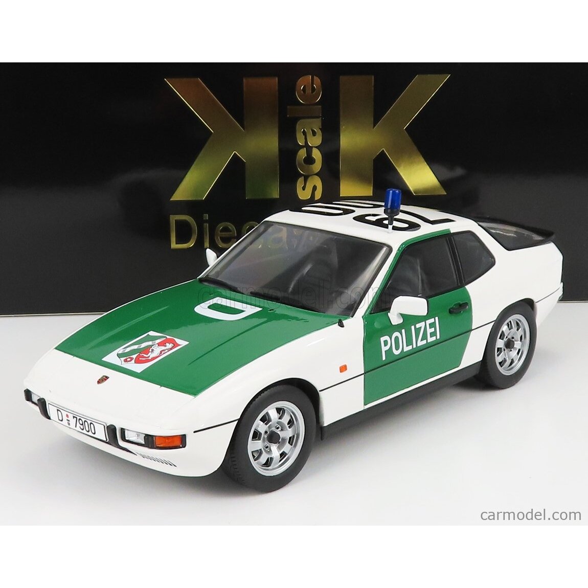KK Scale Modeliukas 1985 Porsche 924 Autobahnpolizei Dusseldorf, green/white KK Scale Modeliukas 1985 Porsche 924 Autobahnpolizei Dusseldorf, green/white