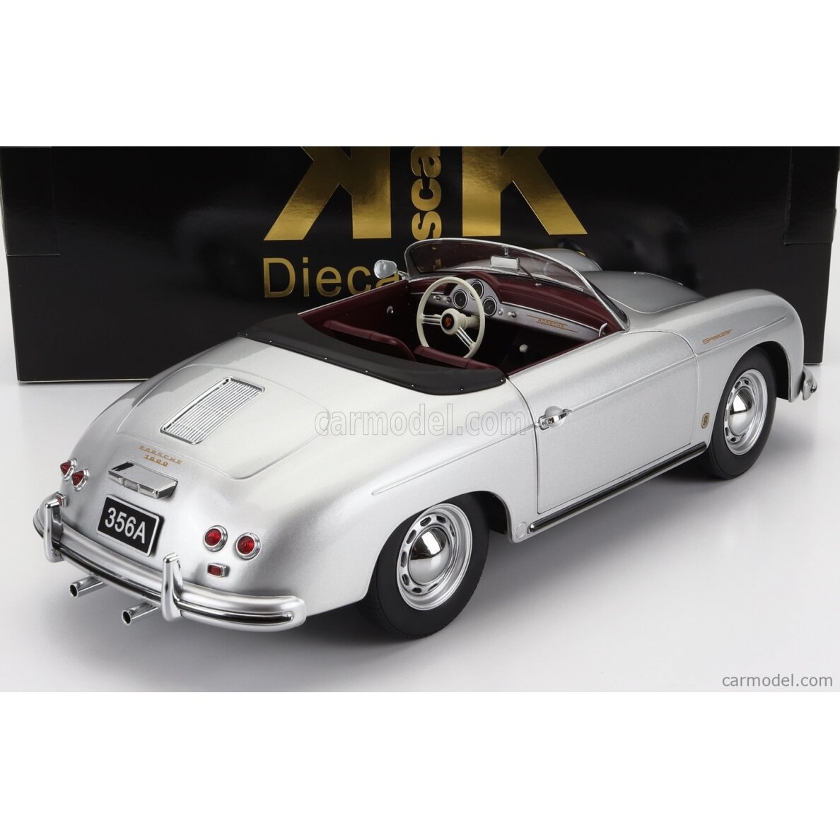 PRE-ORD3R KK Scale Modeliukas 1/12 1955 Porsche 356 A Speedster, silver PRE-ORD3R KK Scale Modeliukas 1/12 1955 Porsche 356 A Speedster, silver