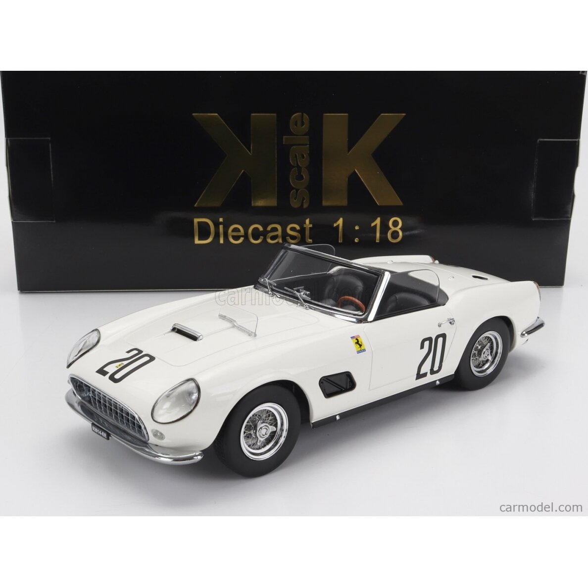 PRE-ORD3R KK Scale Modeliukas 1/18 1960 Ferrari 250 GT California Spyder Le Mans, Schlesser/Sturgis #20, PRE-ORD3R KK Scale Modeliukas 1/18 1960 Ferrari 250 GT California Spyder Le Mans, Schlesser/Sturgis #20,