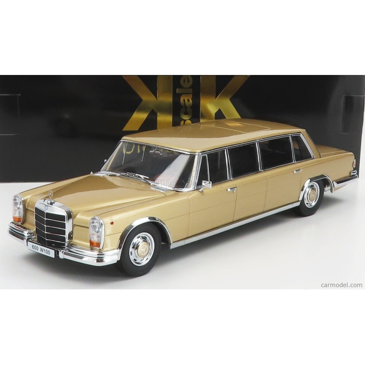 KK Scale Modeliukas 1/18 1964 Mercedes Benz 600 LWB W100 Pullman, gold metallic KK Scale Modeliukas 1/18 1964 Mercedes Benz 600 LWB W100 Pullman, gold metallic