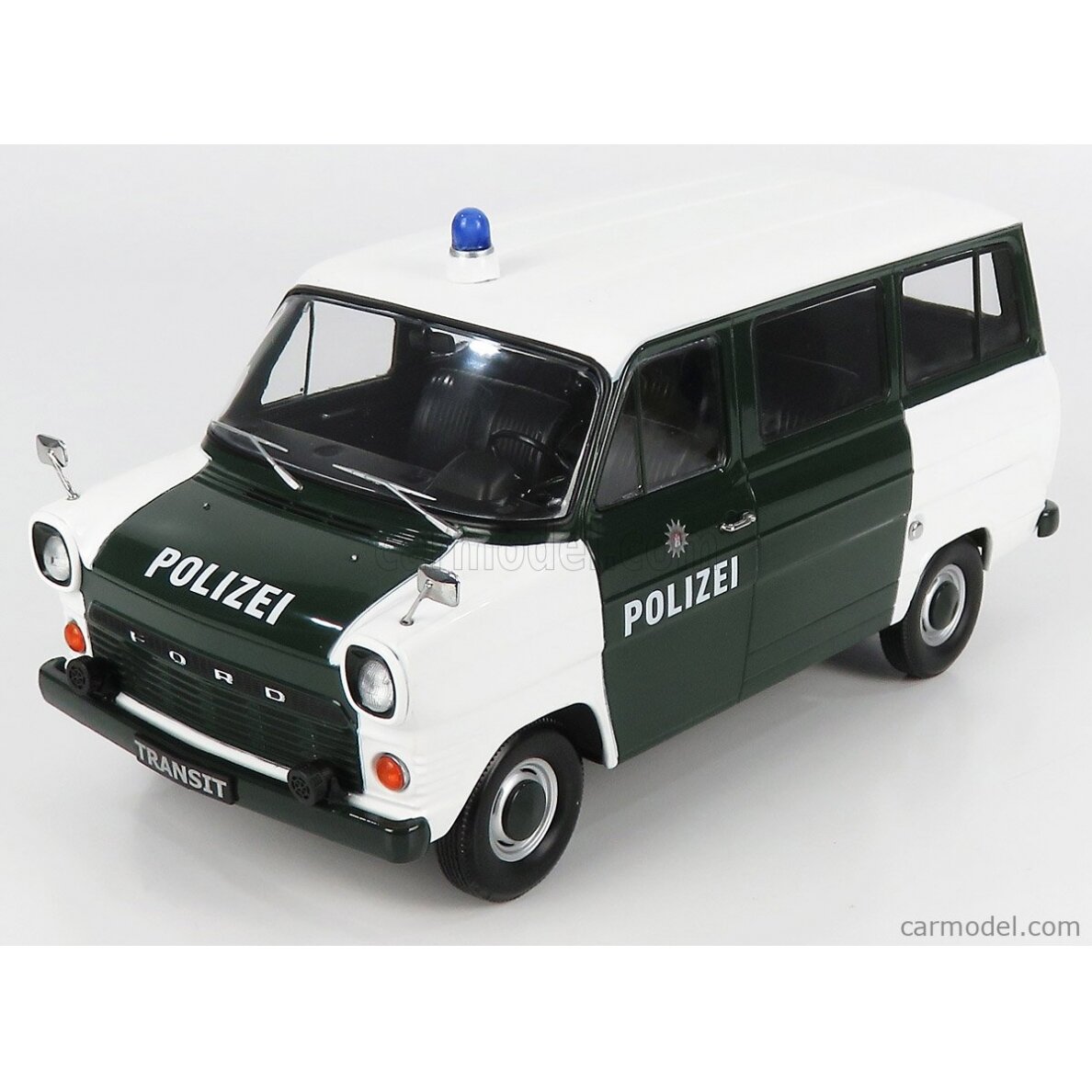 KK Scale Modeliukas 1965 Ford Transit Bus *Polizei Hamburg*, dark green/white KK Scale Modeliukas 1965 Ford Transit Bus *Polizei Hamburg*, dark green/white
