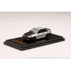 PRE-ORD3R Hobby Japan Modeliukas Toyota Corolla Levin GT APEX 2door AE86 with Carbon Bonnet, silver/black