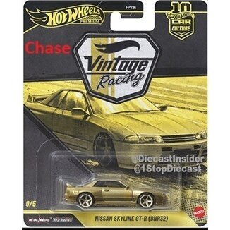 PRE-ORDER Hot Wheels Premium Vintage Racing 2026 CHASE Nissan Skyline GT-R BNR32 Gold