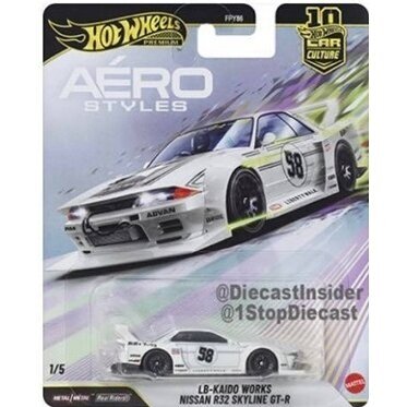 Hot Wheels Aerostyles 2026 LB-Kaido Works Nissan R32 Skyline GT-R White Hot Wheels Aerostyles 2026 LB-Kaido Works Nissan R32 Skyline GT-R White