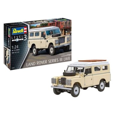 PRE-ORD3R Revell - Germany 1/24 Land Rover Series III LWB, Includes basic colors and brushes, Level 3, plastic modelkit