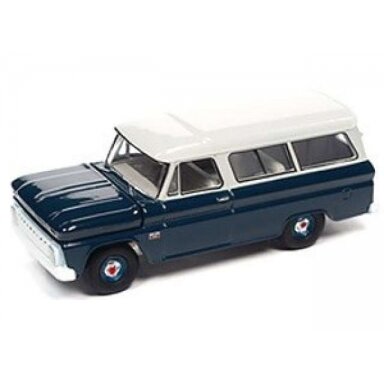 Auto World Modeliukas 1966 Chevrolet Suburban, Dark Blue Body with White Roof Auto World Modeliukas 1966 Chevrolet Suburban, Dark Blue Body with White Roof