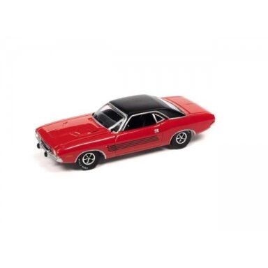 PRE-ORD3R Auto World Modeliukas 1974 Dodge Challenger Rallye, Rallye Red with Flat Black Vinyl Roof PRE-ORD3R Auto World Modeliukas 1974 Dodge Challenger Rallye, Rallye Red with Flat Black Vinyl Roof