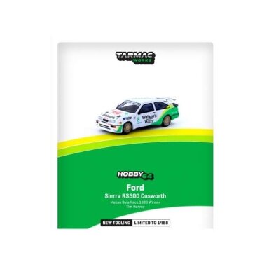 Tarmac Works Modeliukas 1989 Ford Sierra RS5000 Cosworth Macau Guia Race #8 Tim Harvey, white/green Tarmac Works Modeliukas 1989 Ford Sierra RS5000 Cosworth Macau Guia Race #8 Tim Harvey, white/green