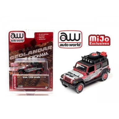 Auto World Modeliukas 2018 Jeep Rubicon Unlimited *Geolandar Yokohama*, silver/red Auto World Modeliukas 2018 Jeep Rubicon Unlimited *Geolandar Yokohama*, silver/red