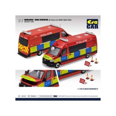 PRE-ORD3R Era Car #37 Mercedes Benz Sprinter UK Police Car MPDP (BX96 FNG), red/yellow/blue