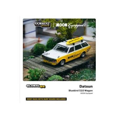Tarmac Works Modeliukas Datsun Bluebird 510 wagon *Moon Equipped*, yellow/white Tarmac Works Modeliukas Datsun Bluebird 510 wagon *Moon Equipped*, yellow/white