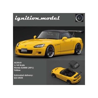 PRE-ORD3R Ignition Modeliukas 1/18 Honda S2000 (AP1), yellow PRE-ORD3R Ignition Modeliukas 1/18 Honda S2000 (AP1), yellow