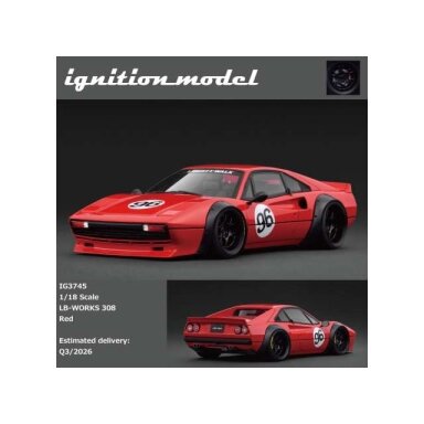 PRE-ORD3R Ignition Modeliukas 1/18 LB-WORKS 308, red PRE-ORD3R Ignition Modeliukas 1/18 LB-WORKS 308, red