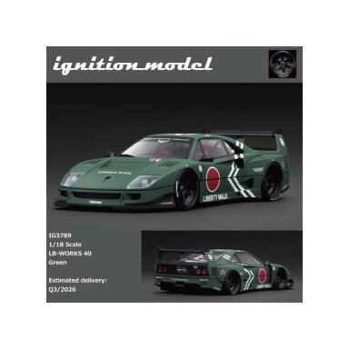 PRE-ORD3R Ignition Modeliukas 1/18 LB-WORKS 40, green PRE-ORD3R Ignition Modeliukas 1/18 LB-WORKS 40, green