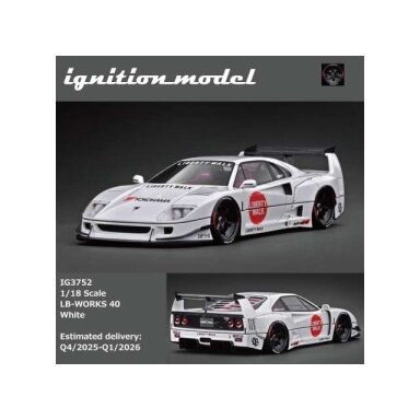 Ignition Modeliukas 1/18 LB-WORKS 40, white Ignition Modeliukas 1/18 LB-WORKS 40, white