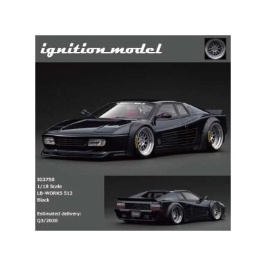PRE-ORD3R Ignition Modeliukas 1/18 LB-WORKS 512, black PRE-ORD3R Ignition Modeliukas 1/18 LB-WORKS 512, black