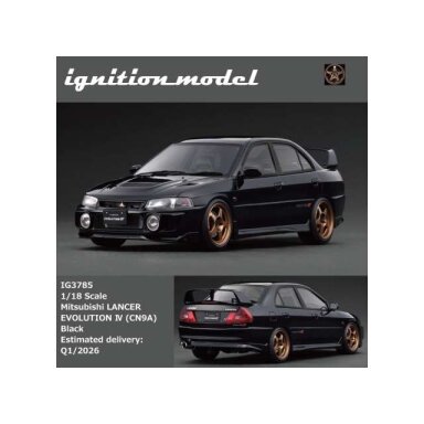PRE-ORD3R Ignition Modeliukas 1/18 Mitsubishi Lancer Evolution IV (CN9A),
black PRE-ORD3R Ignition Modeliukas 1/18 Mitsubishi Lancer Evolution IV (CN9A),
black