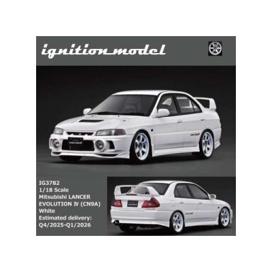 PRE-ORD3R Ignition Modeliukas 1/18 Mitsubishi Lancer Evolution IV (CN9A),
white PRE-ORD3R Ignition Modeliukas 1/18 Mitsubishi Lancer Evolution IV (CN9A),
white
