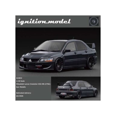 PRE-ORD3R Ignition Modeliukas 1/18 Mitsubishi Lancer Evolution VIII MR (CT9A), gun metallic PRE-ORD3R Ignition Modeliukas 1/18 Mitsubishi Lancer Evolution VIII MR (CT9A), gun metallic