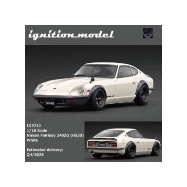 PRE-ORD3R Ignition Modeliukas 1/18 Nissan Fairlady 240ZG (HS30), white