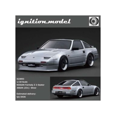 PRE-ORD3R Ignition Modeliukas 1/18 Nissan Fairlady Z 2-Seater 300ZR (Z31), silver PRE-ORD3R Ignition Modeliukas 1/18 Nissan Fairlady Z 2-Seater 300ZR (Z31), silver