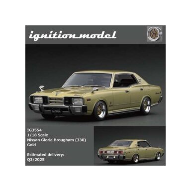 PRE-ORD3R Ignition Modeliukas 1/18 Nissan Gloria Brougham (330), gold PRE-ORD3R Ignition Modeliukas 1/18 Nissan Gloria Brougham (330), gold