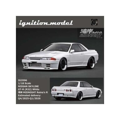 Ignition Modeliukas 1/18 Nissan Skyline GT-R (R32) *MIDNIGHT Reina's R*, white Ignition Modeliukas 1/18 Nissan Skyline GT-R (R32) *MIDNIGHT Reina's R*, white