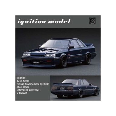 Ignition Modeliukas 1/18 Nissan Skyline GTS-R (R31) RS Watanabe wheels, blue-black Ignition Modeliukas 1/18 Nissan Skyline GTS-R (R31) RS Watanabe wheels, blue-black