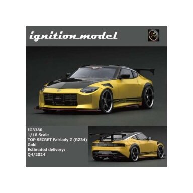 PRE-ORD3R Ignition Modeliukas 1/18 Nissan Top Secret Fairlady Z (RZ34), gold PRE-ORD3R Ignition Modeliukas 1/18 Nissan Top Secret Fairlady Z (RZ34), gold
