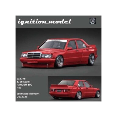 PRE-ORD3R Ignition Modeliukas 1/18 PANDEM 190, red PRE-ORD3R Ignition Modeliukas 1/18 PANDEM 190, red