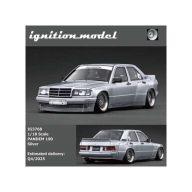 Ignition Modeliukas 1/18 PANDEM 190, silver Ignition Modeliukas 1/18 PANDEM 190, silver