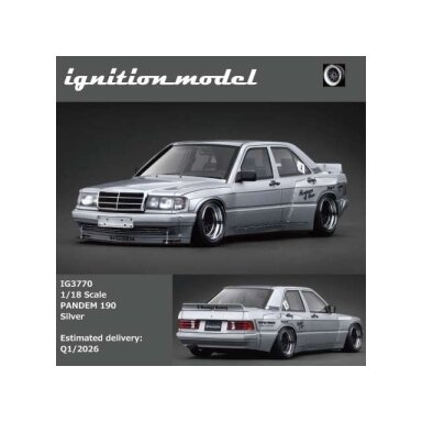 PRE-ORD3R Ignition Modeliukas 1/18 PANDEM 190, silver PRE-ORD3R Ignition Modeliukas 1/18 PANDEM 190, silver
