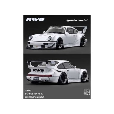 PRE-ORD3R Ignition Modeliukas 1/18 RWB 964, white
