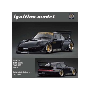 PRE-ORD3R Ignition Modeliukas 1/18 RWB 993, black
