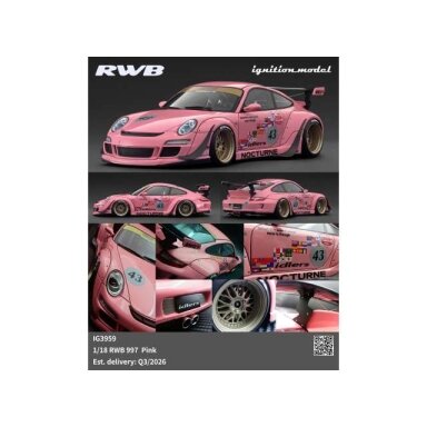 PRE-ORD3R Ignition Modeliukas 1/18 RWB 997, pink