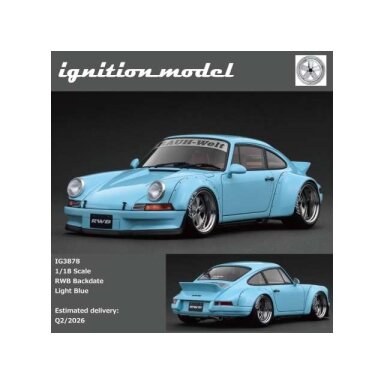 PRE-ORD3R Ignition Modeliukas 1/18 RWB Backdate, light blue PRE-ORD3R Ignition Modeliukas 1/18 RWB Backdate, light blue