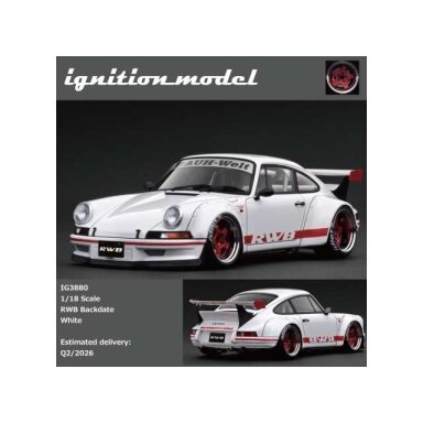 PRE-ORD3R Ignition Modeliukas 1/18 RWB Backdate, white PRE-ORD3R Ignition Modeliukas 1/18 RWB Backdate, white