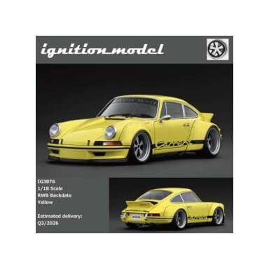 PRE-ORD3R Ignition Modeliukas 1/18 RWB Backdate, yellow PRE-ORD3R Ignition Modeliukas 1/18 RWB Backdate, yellow